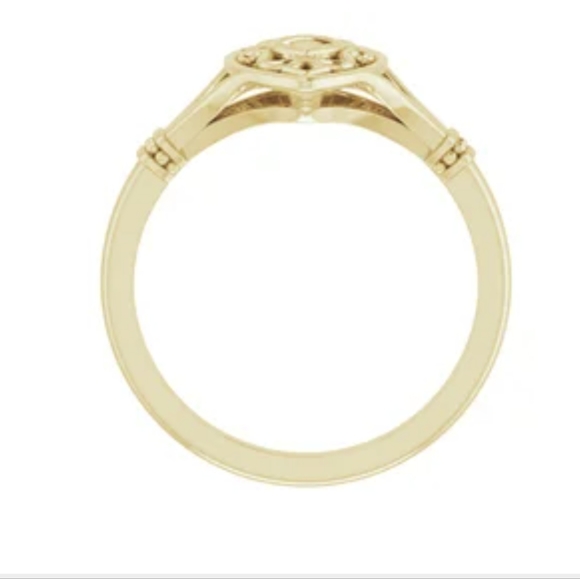 14K solid gold ring - Wings of Antiquity - Picture 11 of 17